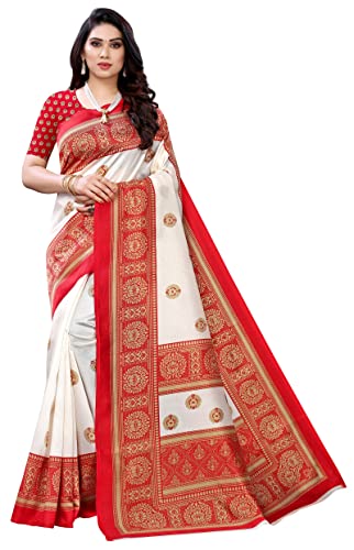 Sari indien en soie de prestige aux motifs ethniques d'une finesse rare