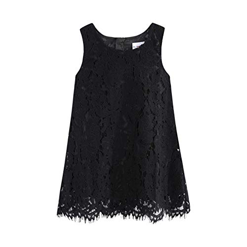 Mud Kingdom Grande Filles Été Florale Robe Dentelle Noire 9-10 Ans Cover