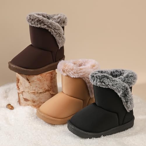 Image of Femizee Girls Boys Warm Winter Boots Kids Outdoor Snow Boots(Toddler /Little Kid)