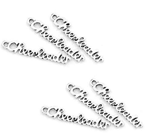 JGFinds Cheerleader Charms and Pendants - 30 Pieces, Cheerleader Charms, 27mm x 5mm (1 1/8