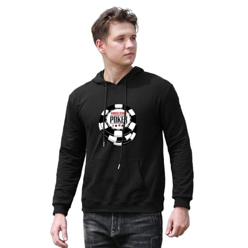 WSOP Poker Mens Hooded Cotton Sweatshirt Hoodies Logo Printed Pullover Tops with Pockets3