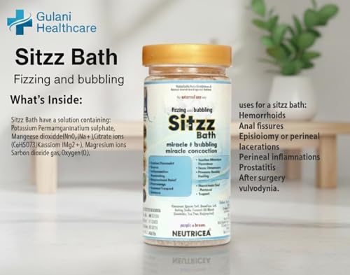 Image of Sitzz Bath Powder 200g- Fizzing & Bubbling Sitz Bath Soak for Period Cramps Hemorrhoids, Perineal Care, Postpartum Relief, and Intimate Hygiene - for Foot Bath Body Relax Muscle Relieves Aches Pain