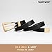 Women's Leather Belts for Jeans Pants Fashion Leather Waist Belt Ladies Dress Belts with Gold/Silver Buckle