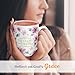 Christian Art Gifts Inspirational Ceramic Coffee & Tea Mug for Women: Strength & Dignity Encouraging Bible Verse Proverb, Microwave & Dishwasher Safe Drinkware, White, Pink & Fuchsia Floral, 12 oz.