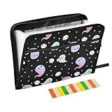 LI ZHI XIN A4 Dokumentenmappe Mit 13 Tasche Dokument Organizer Klassifizierungsordner Wasserfeste Seitlich ReißVerschluss Ordner FäChermappe Halloween-Gespenst-Muster