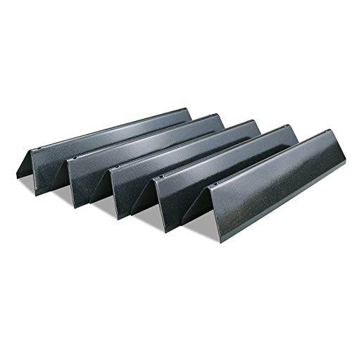 QuliMetal 7636 15.3 Inch Porcelain Steel Flavorizer Bars for Weber Spirit 300 Series Spirit E310 E320 E330 S310 S320 S330 Grills with Front Controls, 5 Pack Heat Plates for Weber 46510001, 47513101