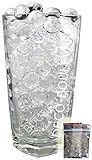 Deco-Boulevard 5 Tüten TRANSPARENT einfarbige Wasserperlen (Mini 0.8-1.2 cm) - Wassermurmel, Gelperlen, Gelmurmel, Hydroperlen, Aqua Pearls, Aquaperlen, Aqualinos