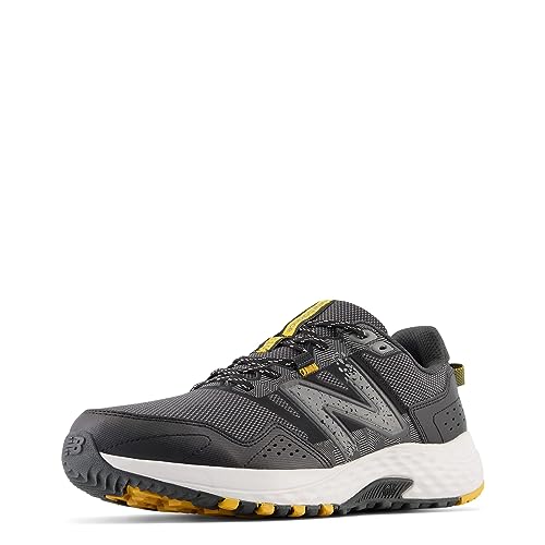 New Balance Men's 410 V8 Trail Running Shoe, Castlerock/Black/Varsity Gold, 12.5 UK X-Wide