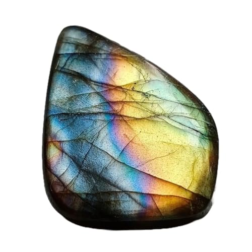Labradorite cabochon de forme originale pour sublimer un collier DIY