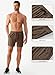 JMIERR Mens 5 Inch Shorts Summer Casual Waffle Stretch Waist Drawstring Shorts Lightweight Basketball Running SweatShorts, L,Light Brown