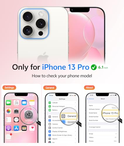 Image of FNTCASE for iPhone 13 Pro Case: Magnetic Translucent Matte Slim Cases with [Tempered Glass Screen Protector] [Full Camera Protection] Military Grade Shockproof Protective Phone Cover(Light Pink)