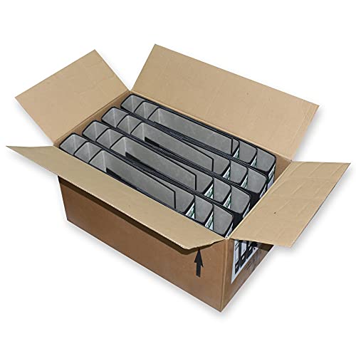 FIS® Laminated Box Files, A4 Size(210x297mm), 8cm Spine Size, Fixed Mechanism, Box of 24 Pieces, Black Color-FSBF8LMA4FIX