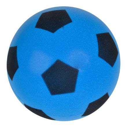 Ballon Foot En Mousse Bleu 20 Cm - Pour Interieur Ou Exterieur