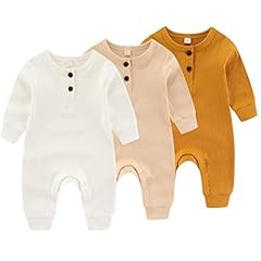 3pack Long Sleeve White+apricot+yellow