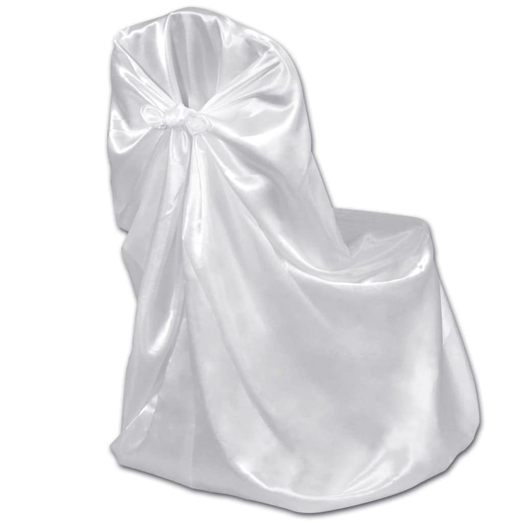 vidaXL Stuhlhussen für Hochzeit Bankett 12 STK. Weiß