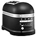 KitchenAid Artisan 2-Slice Toaster 5KMT2204BKH, Automatic Sensor, Keep Warm Function, Extra Wide Slots, 7 Shade Settings, Sandwich Rack Included, Die-Cast Metal Construction, Cast Iron Black