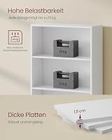 VASAGLE 3-stöckiges Bücherregal mit verstellbaren Ablagen, Kinder-Bücherregal und Stauraum für Home Office, 60 x 24 x 93 cm, weiß LBC105T14 – Ansicht 7