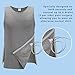 ovand Unisex Shoulder Snap-Access Tank Tops Post Surgery Shirts Tear Away Chemo Shirt Clothes After Rotator Cuff Surgery (US, Alpha, Large, Regular, Regular, Gray)