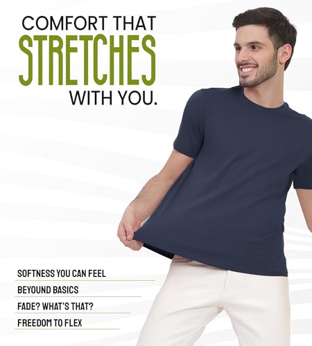 Image of Freecultr Truly Classic Organic Men's Cotton T-Shirt | Solid Round Neck Half Sleeve | Plain Stylish t Shirts | Regular Fit | Casual Comfortable T Shirt for Man