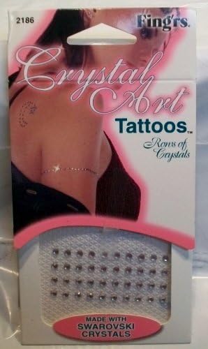 Vista 2 de Fing'rs Crystal Art Rows of Crystals Tatuajes temporales #2186 (paquete de 3)