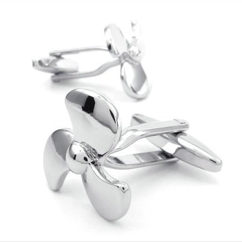 Mancuernas clásicas de tornillo plateadas para hombre miniatura 2