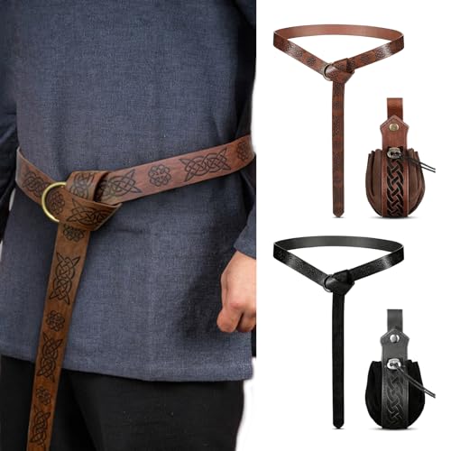 Waist Belt, Medieval Keltic Embossed Waist Belt Vintage Belt Bag Men Women Belt Drawstring Purse Unisex Costume Accessories2
