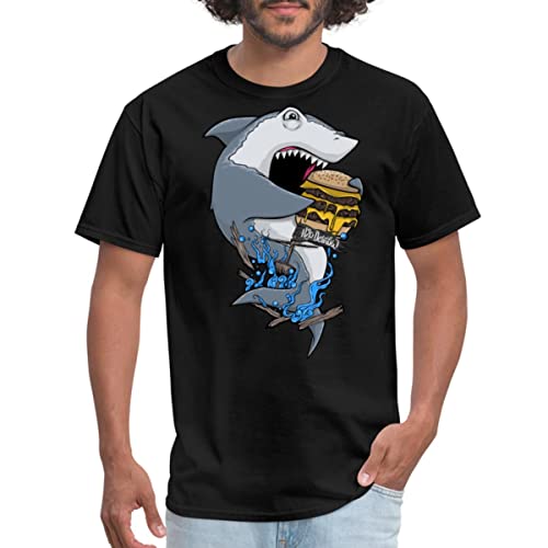 Spreadshirt H2O Delirious Hungry Shark Men's T-Shirt, S, Black #TOP9