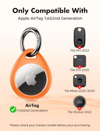Image of UNBREAKcable AirTag Holder for Apple - 4 Pack Air Tag Case [Fit Tightly Design] [Easy to Install] [Hold Securely] Waterproof TPU Protective Cover with Metal Keychain for Kids,Pet,Luggage,Backpack,Keys