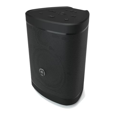 AZATOM Bluetooth Bookshelf Speaker 100 watts, Portable, Waterproof, Indoor, Outdoor. Amazing sound, No Distortion, Multiroom, Link more speakers wirelessly Soul 1-Pack Cover