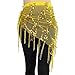 Women's Glitter Sequins Triangle Shawl Dancing Skirt Belt for Yoga Class Suit and Performance Costume
