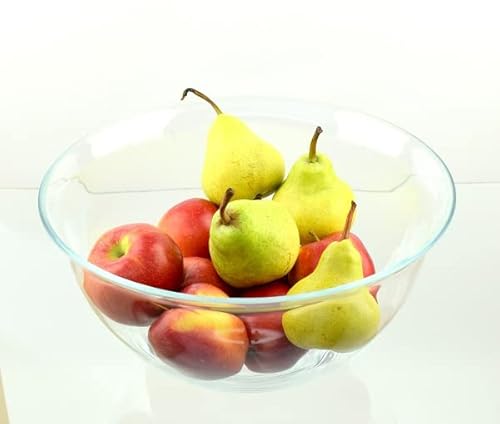 EMH Ciotola in vetro trasparente fatta a mano per macedonia, Ø 27 cm