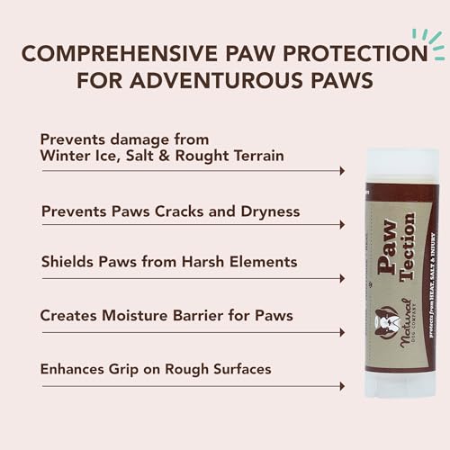 Natural Dog Company PawTection Balm for Dogs, Dog Paw Protector, Moisturizing Dog Paw Balm for Dry, Cracked Pad, Protects Paw from Extreme Weather, Paw Lotion for Allergies & Itching (0.15 oz Stick) - Image 3