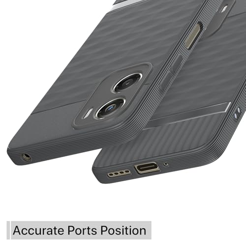 Image of Outlouders Back Cover for Motorola Moto G06 Power | Full Camera Protection | TPU Soft Flexible Shockproof Bumper Case (Grey)