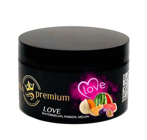 Ashka Premium goût chicha Love - Pot 250 Gr - saveur shisha love : Passion, Pastèque et Melon.