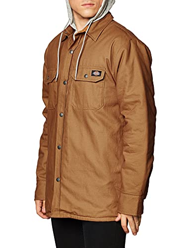 Image of Dickies Men's Relaxed Fit Icon Hooded Quilted Shirt Jacket