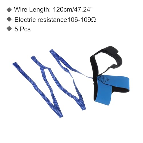 Image of MECCANIXITY 5pcs 1.2M ESD Anti Static Foot Heel Straps Anti Static Wrist Strap Band Adjustable for Grounding Removing Static