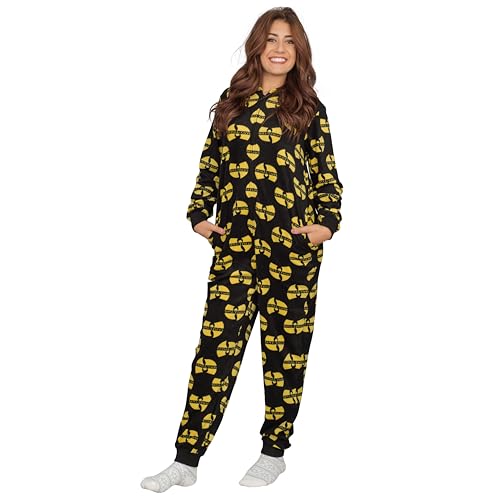 Wu Tang Clan Logo Toss Pajama Union Suit (Adult Medium) Black2