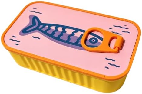 Sardine Jewelry Box, Colorful PLA Tin-Style Earring Organizer (pink+orange) image 3