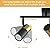 KEESFU LED 3 Light Track Lighting Kit, Modern Black Directional Ceiling Spotlight with 3 Rotatable Light Head,Kitchen Track Light for Dining Rooms, Hallways, Living Rooms, Gu10 Bulb Not Included.