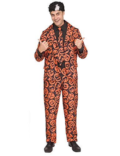 Fun World Men's Licensed Saturday Night Live David S. Pumpkins Adult Costume, Orange, STD. Up to 6' / 200 lbs.