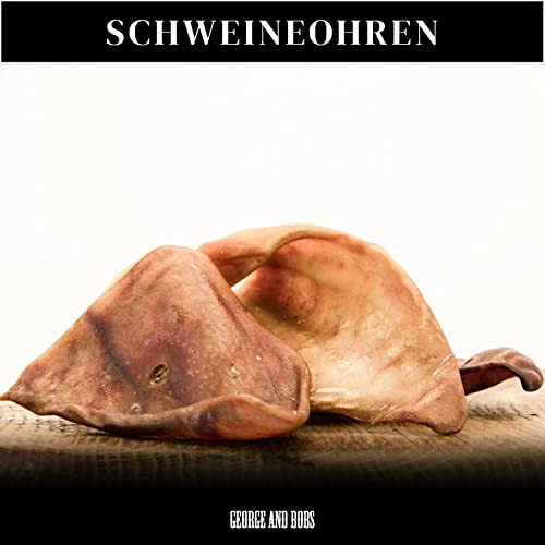 Schweineohren - 1000g | 100% Ohne Zusatzstoffe | 100% Natürlich | Kausnack für Hunde | von George & Bobs