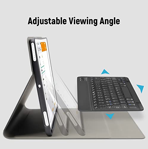 Lielax for iPad 9.7 Keyboard Case 6th Generation 2018 /5th Gen 2017 /iPad Pro 9.7 2016 - Detachable Wireless Keyboard Case with Pencil Holder, Keyboard with Case for iPad Air 2/1, iPad Pro 9.7, Black - Image 5