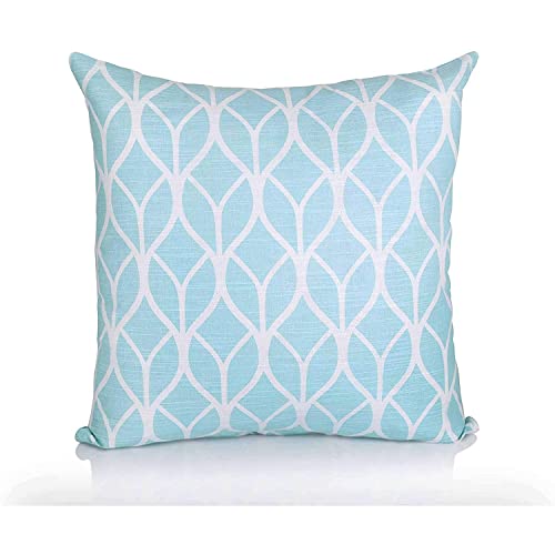 Penguin Home 4Er - Pack Dekorative Quadratische Kissen Aus Baumwolle, Luxuriöse, Stilvolle Für Wohnzimmer, Sofa, Schlafzimmer, Mit Unsichtbarem Reißverschluss, 45X45 cm (18' Inches), Blau