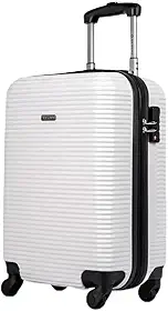 Mala 10kg Expansível, Cadeado TSA Internacional, Aprovada ANAC, ABS de Ultima Geração, Rodinhas 360° de Viagem - Sestini (4All - Branca, Bordo)