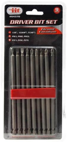 IIT 64370 6-Inch Power Driver Bit Set, 9-Piece