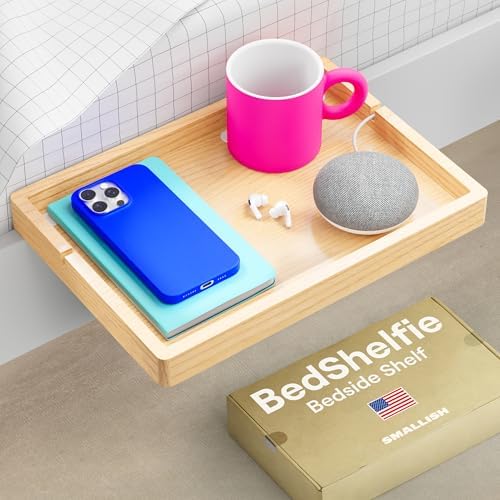 BedShelfie Wood Bedside Shelf