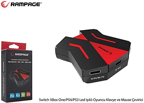 Rampage Switch XBox One/PS4/PS3 Led Işıklı Oyuncu Klavye ve Mause