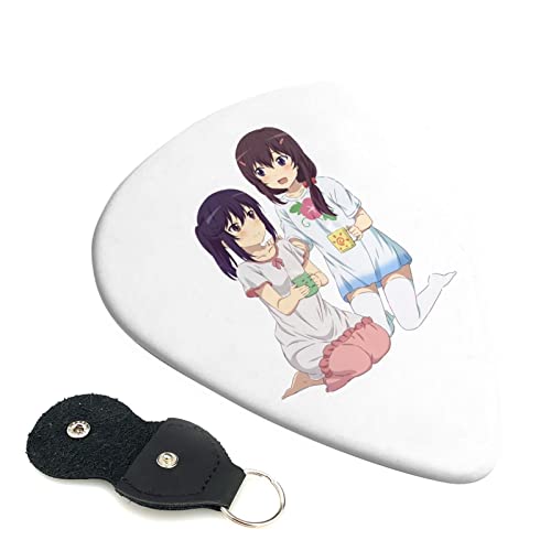 6枚セット ギターピック のんのんびより スタイリッシュ 3種厚さ0.46/0.71/0.96mm 6弦アコースティックギター、エレクトリックギター、ベース、バンジョー、マンドリン 6つのギターピックに適しています おにぎり型紛失防止 ギターアクセサリ A