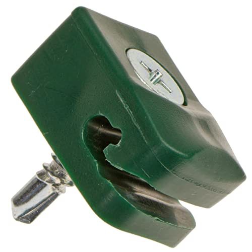 HaGa® Drahthalter mit Schraube 5 Stück - Spanndrahthalter 16mm x 26mm in grün