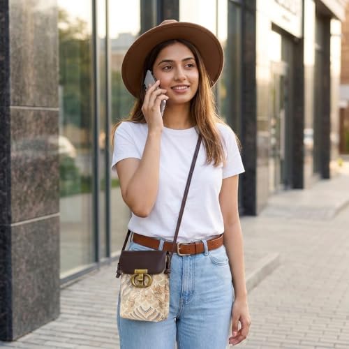 Image of PALAY Women Sling Bag Girls Stylish Pu Leather Crossbody Bag For Girls, Sling Phone Bag Double Layer Daily Bag With Detachable Shoulder Belt Small Sling Zipper Bag, Girls Gift - 1